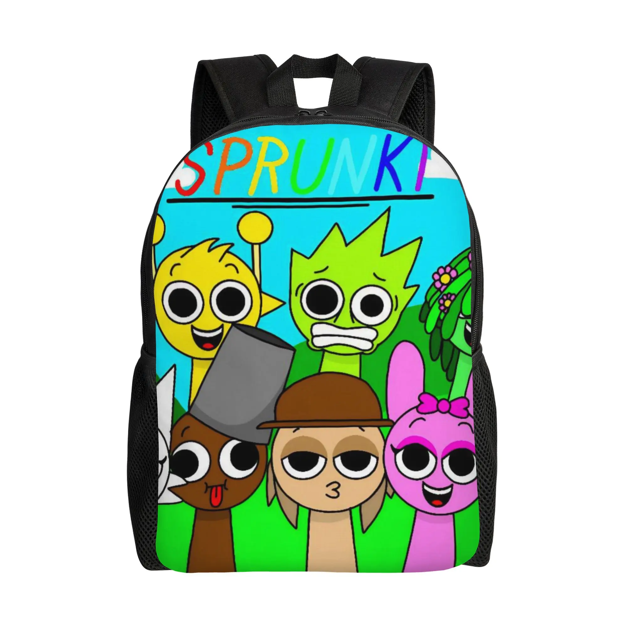 

Horror Music Game Sprunki Fashion Backpack Sports Student Hiking Travel Daypack for Men Women Laptop Computer Canvas Bags