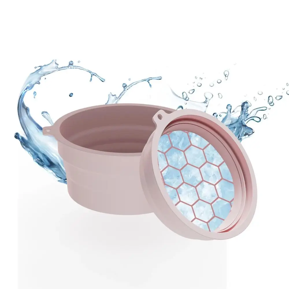 

Складной силиконовый лоток для ледяной ванны для лица, холодная терапия для лечения лица, портативный инструмент для криокожи, дорожная миска для красоты, тоже