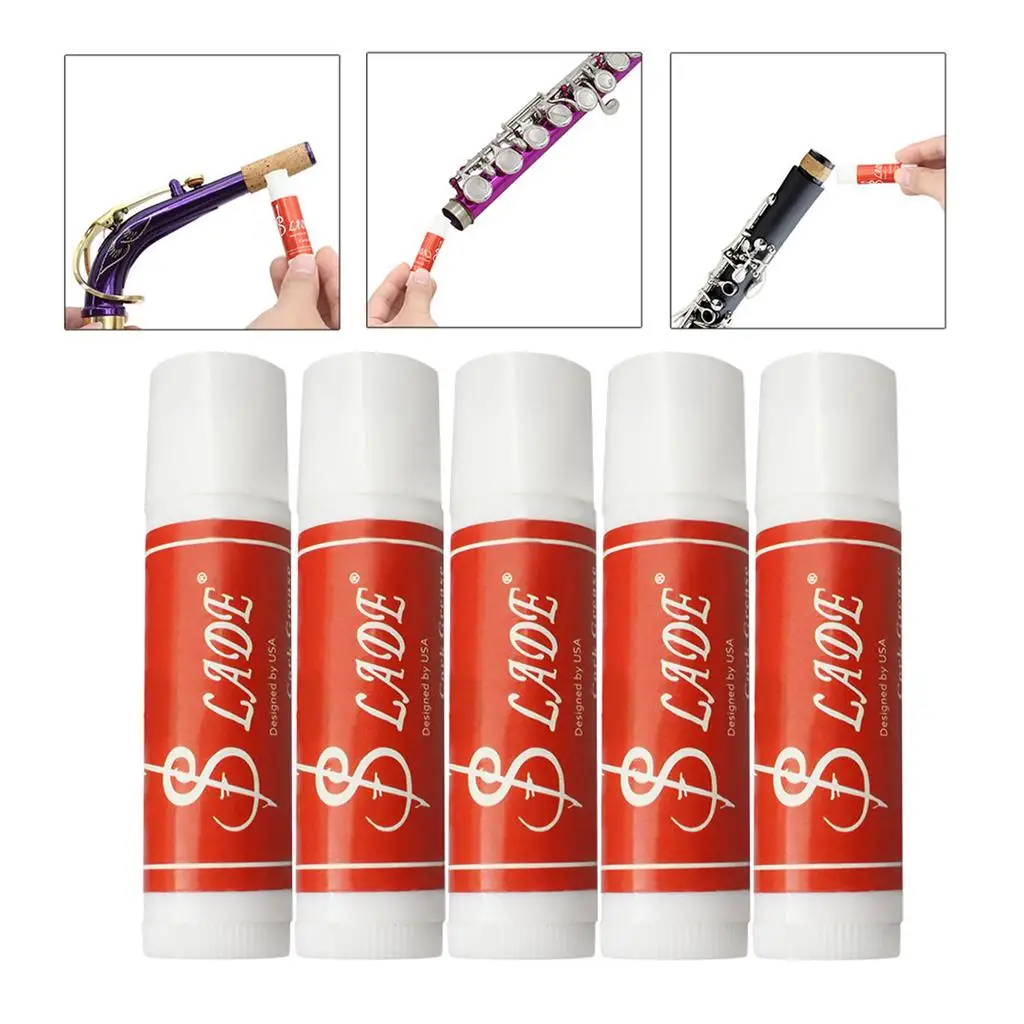 

Five Pieces Saxophone Cork Grease Tube Clarinet Oboe Flute Wind Instrument Joint Lubricating Maintenance Accs