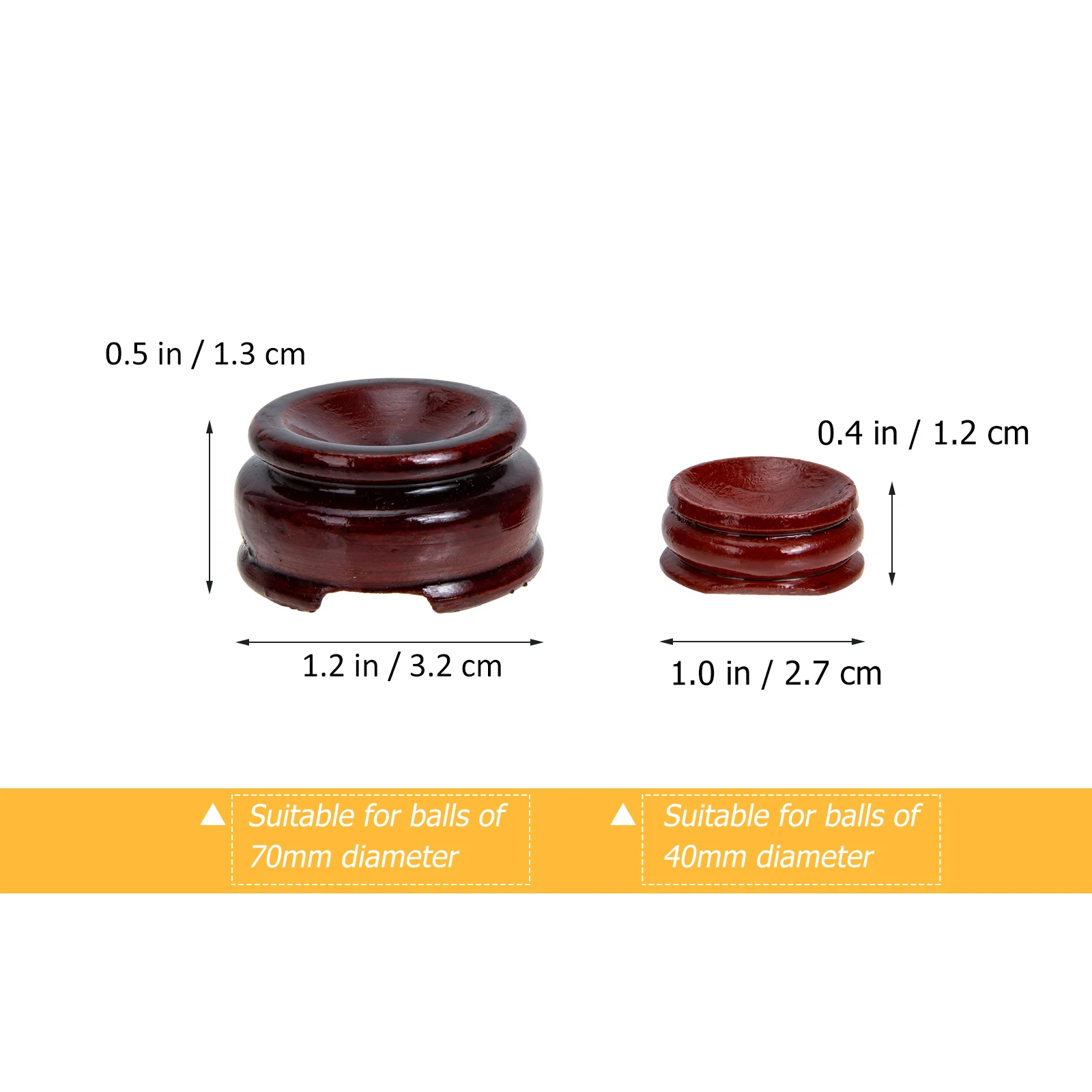 

20pcs Wooden Base Accessories for Crystal Sphere St Brown Color Display Shelf Bracket Home Decor Craft Supplies