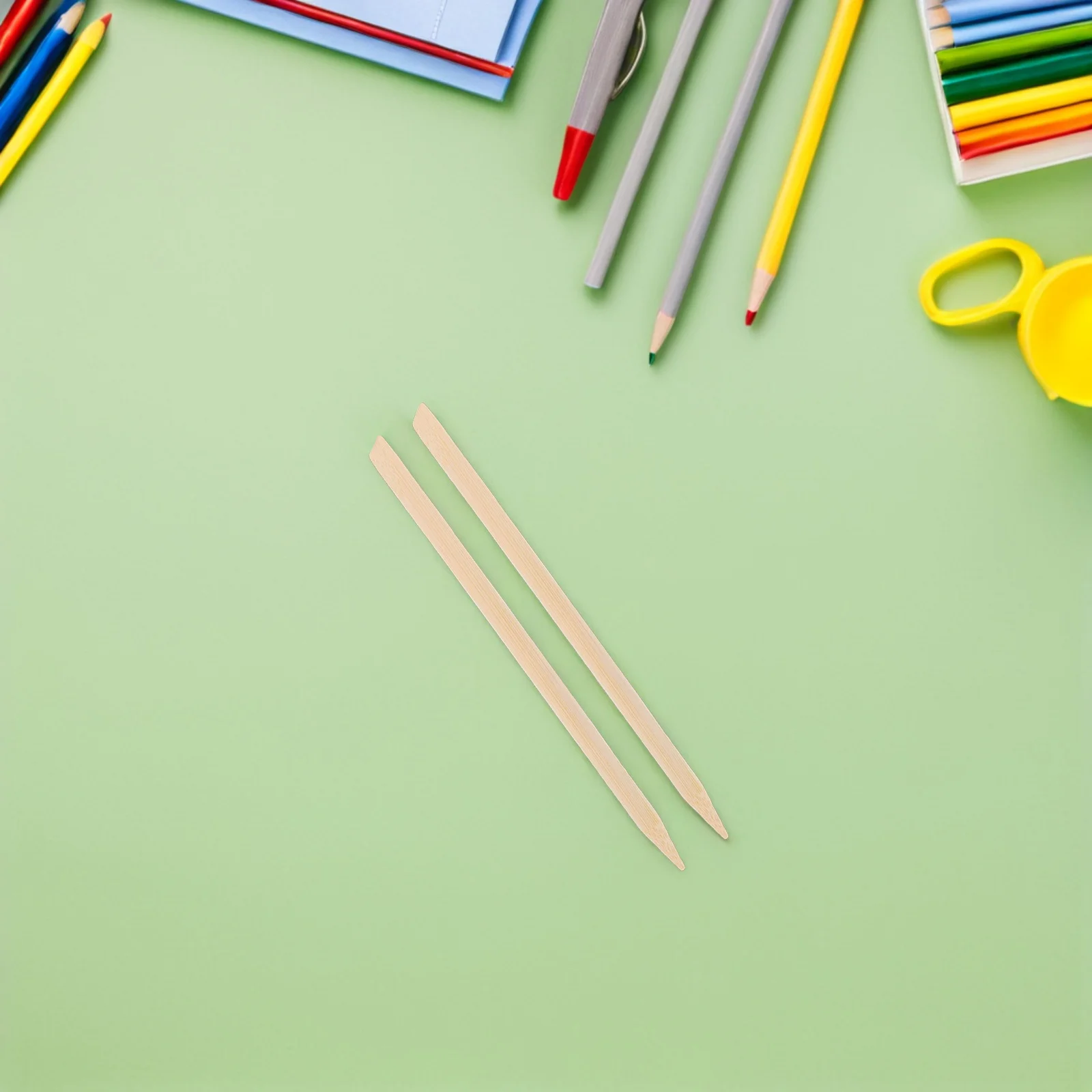 100 قطعة مجموعة قلم ورق للخدش أدوات رسم خشبية شديدة التحمل مع نهايات مدببة مسطحة للتأثيرات ذات الطبقات فنية احترافية #2