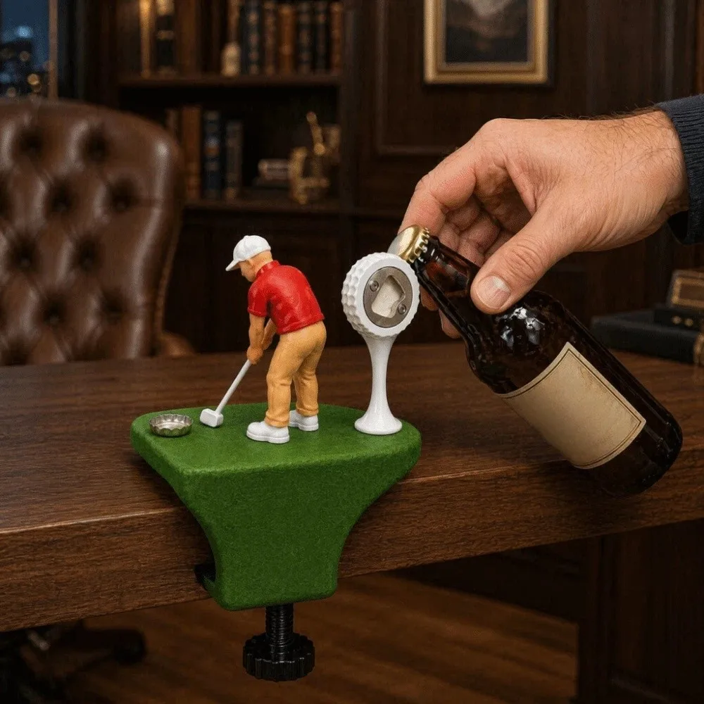 3D Printed Golf Ball Themed Bottle Opener Beer Fun Golf Swing Bottle Opener Red Wine Sports Series Bottle Cap Catcher Bar BBQ