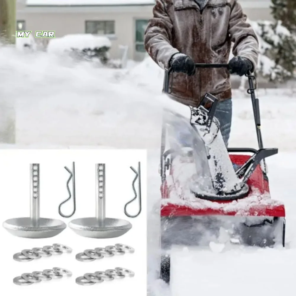 

Heavy Duty Steel Snow Plow Skid Shoe Stainless Steel Adjustable Pin Replacement Skids Round Shaft Non-Slip Design Snow Plow Feet