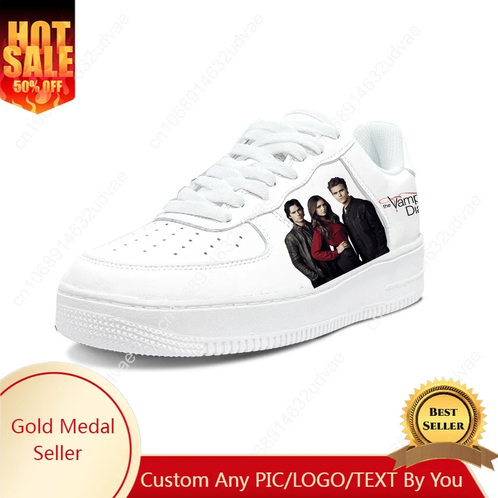 

The Vampire Diaries Casual Shoes Platform Shoe Sneakers Mens Womens Teenager Flats Custom Made Sneaker 3D Kateboarding Footwear