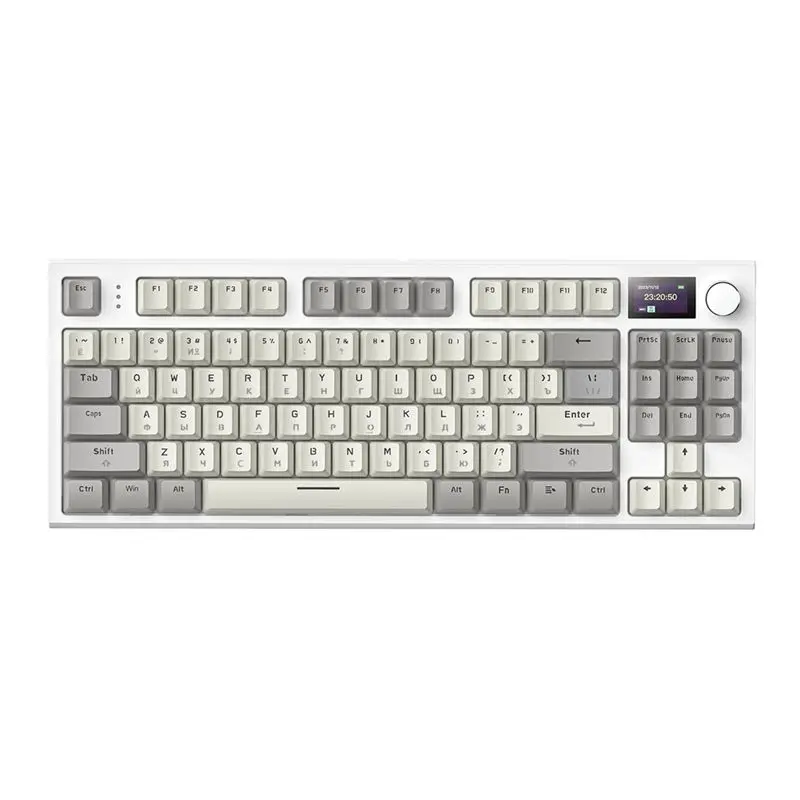 Superior K86 Tri-Mode RGB Hot-Swappable Russian Mechanical Keyboard Russian Wireless Bluetooth Russian Gaming Keyboard,A Durable