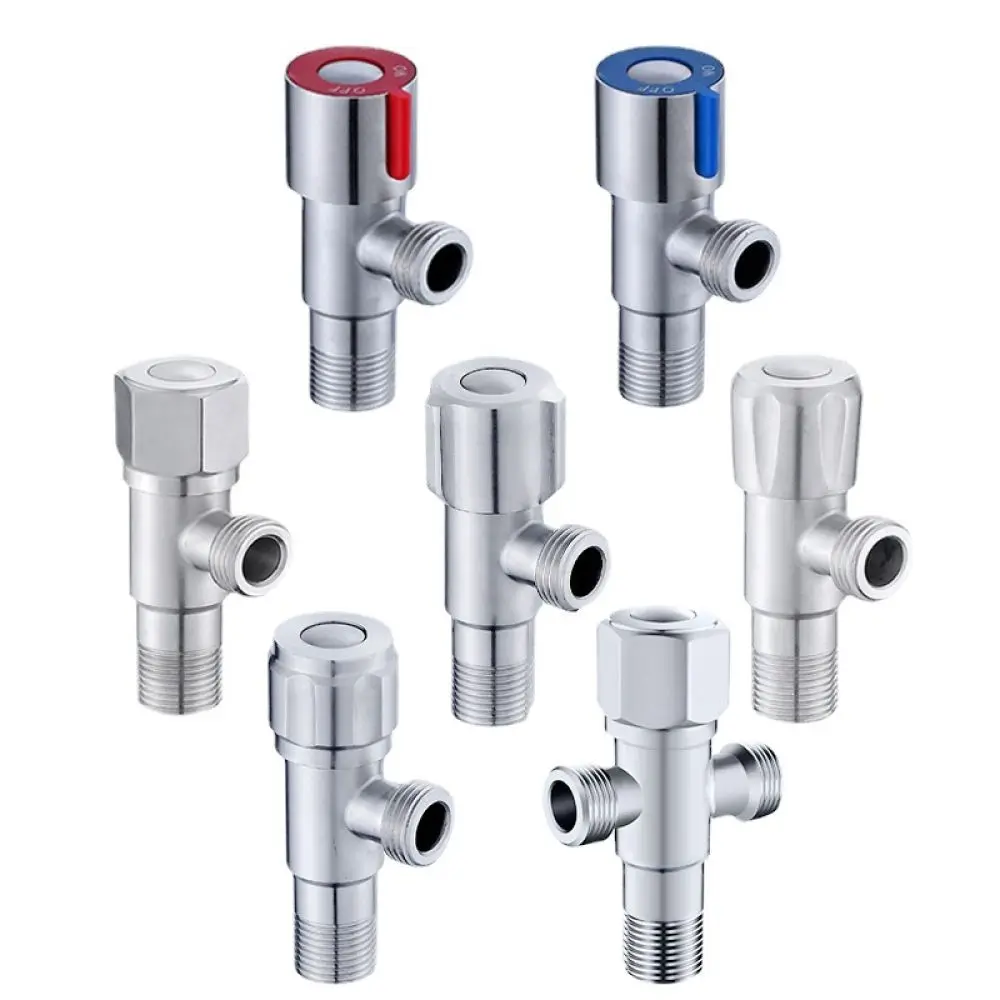 Premium Stainless Steel Angle Valve Copper Core High Flow Water Shut Off Tap For Shower Head Faucet Bidet Toilet Sprayer