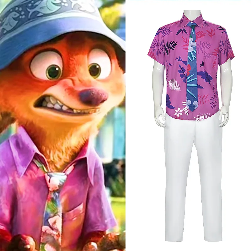 

Костюм Ника Zootopia 2, детская шляпа Fox Nick, рубашка для взрослых, костюм для косплея