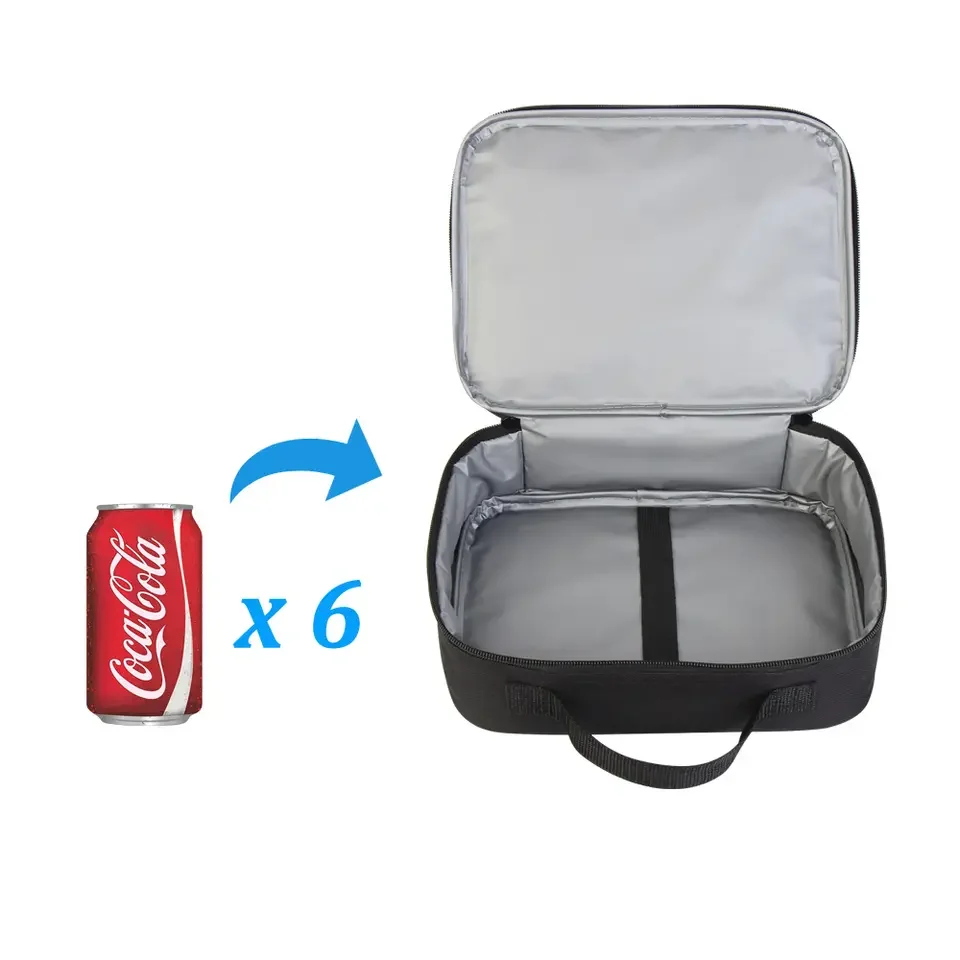 Sublimation Blank Insulate Lunch Box Bag Cooler Handbag Dinner Container School Food Storage Portable Bags For Man Women Kids