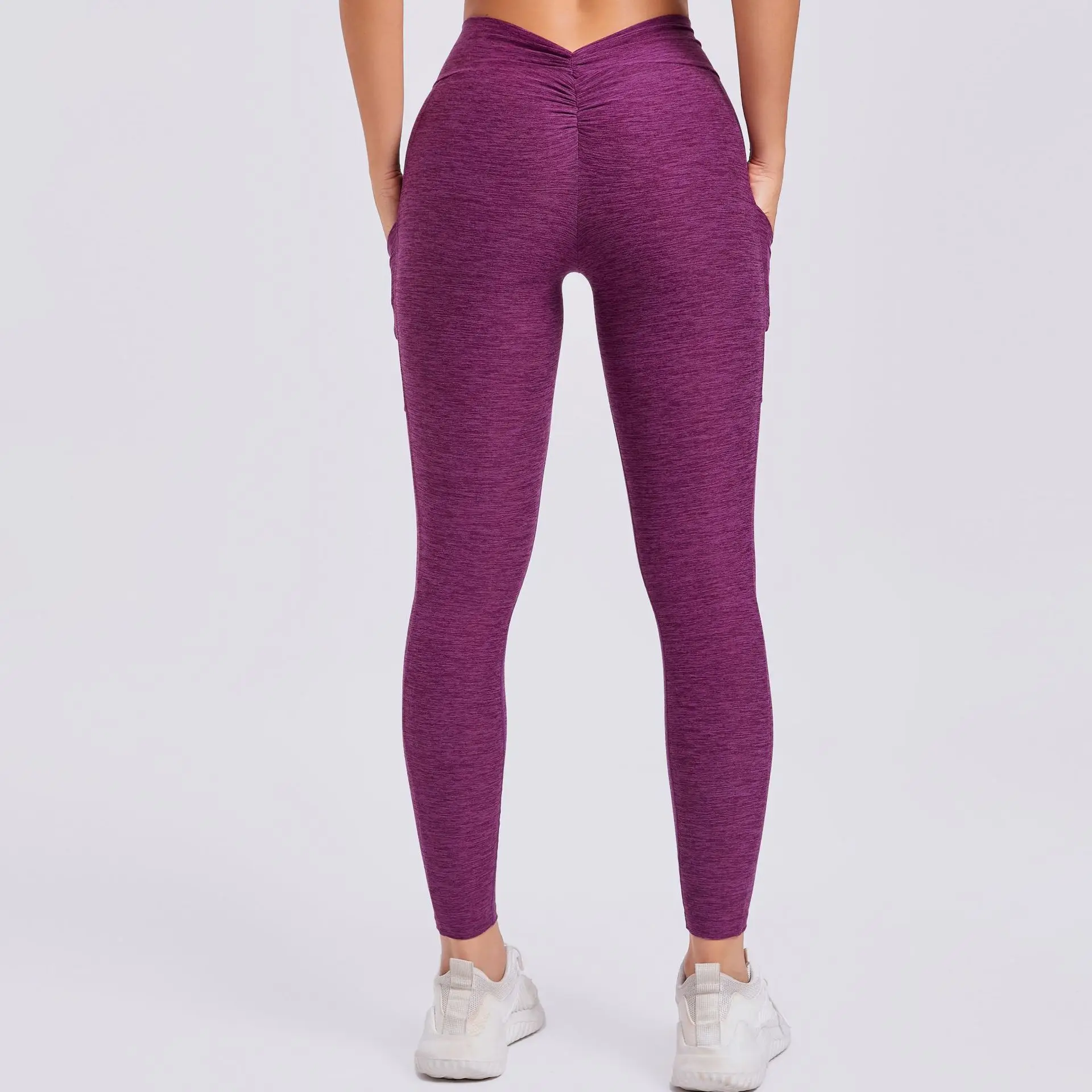 Women Sport Fitness Leggings High Waist Elastic Yoga Pants Training Running Scrunch Butt Gym Leggings Breathable Leggings Female