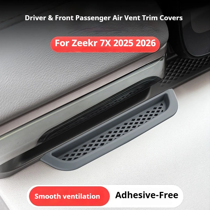 

For Zeekr 7X 2025 2026 Car Driver and Passenger Air Vent Covers Car Center Console Dashboard Vent Protective Covers Accessories