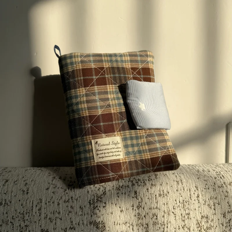 Classic Plaid A6A5 Notebook Cover Customizable Page Divider Cloth Material Binding For Office And School Supplies