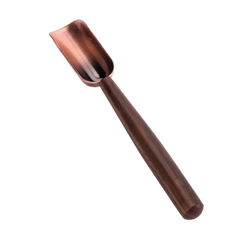 

Solid Wood Handle Tea Spoon Vintage Teaspoon for Coffee Salt Sugar Flour Milk Powder Smooth Surface Practical Kitchen