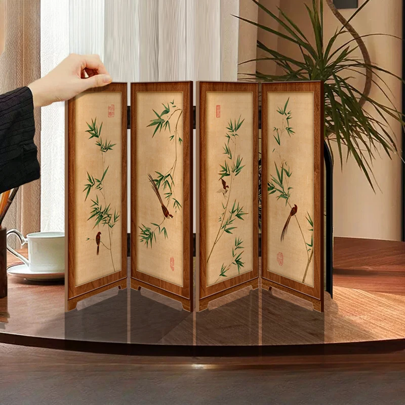 

Desktop Screen Stand New Chinese Tea Room Study Table Decor Antique Restaurant Screen Crafts Elegant Room Accessories