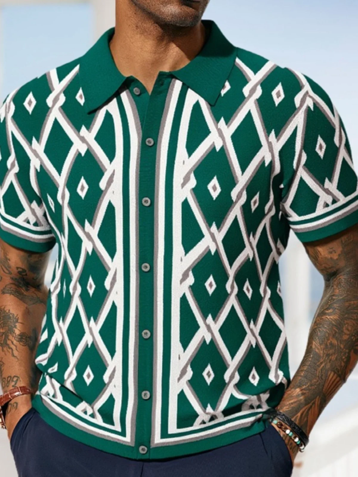 

Men's Summer irt ort Sve Knitted Patchwork Open Cardigan Slim Fit Busin Casual Faion Universal SY0033