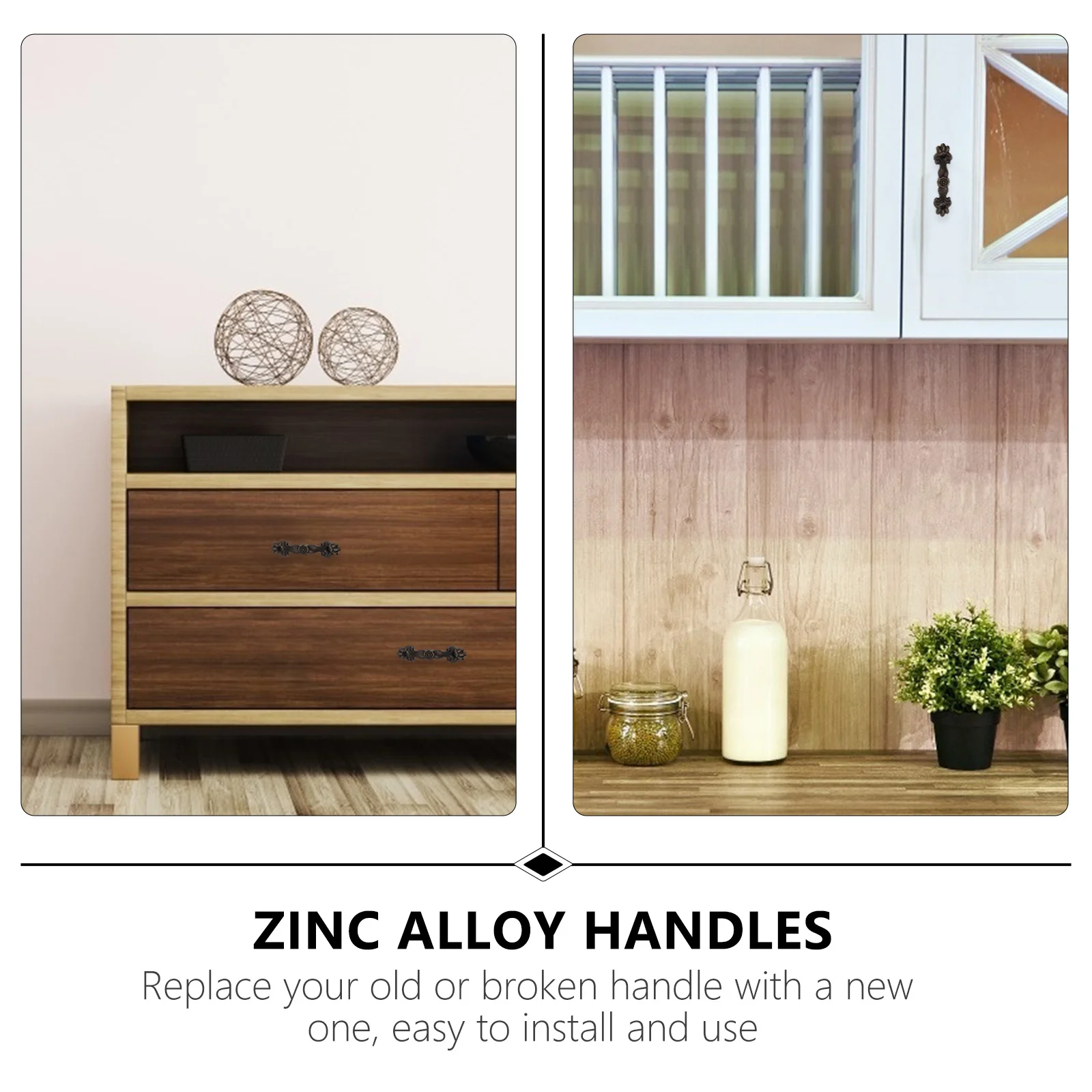 

24Pcs Vintage Cabinet Handles Bronze Zinc Alloy Drawer Grips for Cupboard Doors Furniture Wardrobe Bookcase