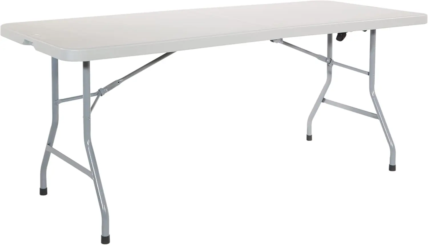 

Office Star Resin Rectangle Center-Folding Portable Table for Picnics, Camping, and Tailgating, 6 Feet
