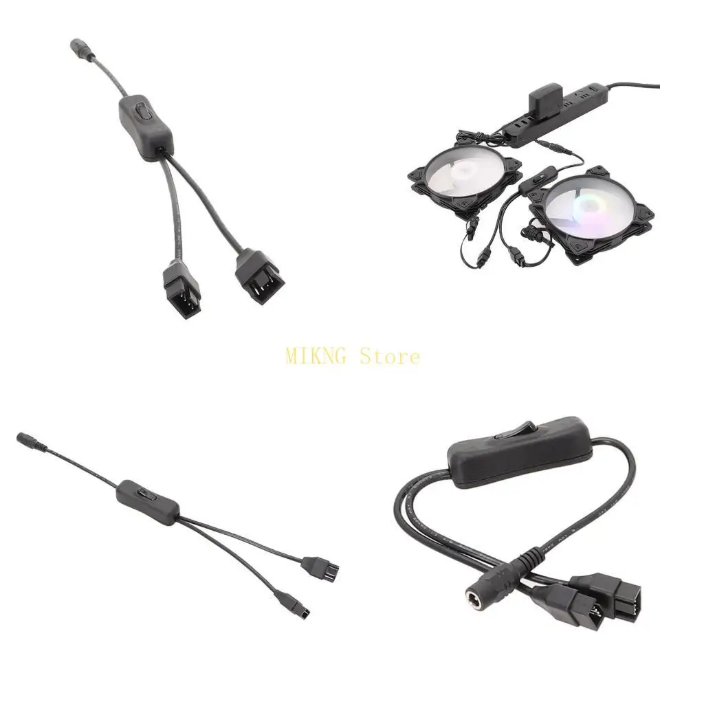 DC5.5x2.1mm yang andal ke Kabel Adaptor Daya 4Pin untuk Powering PC Case Fans Sale Terbaik