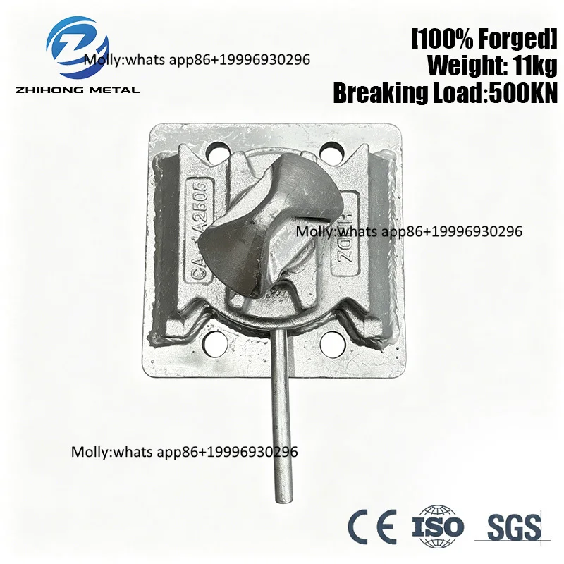 Zhihong Steel Hot Dip Galvanized Dovetail Twist Lock Shipping Container Accessories Various Lashing Stackable Marine Securing