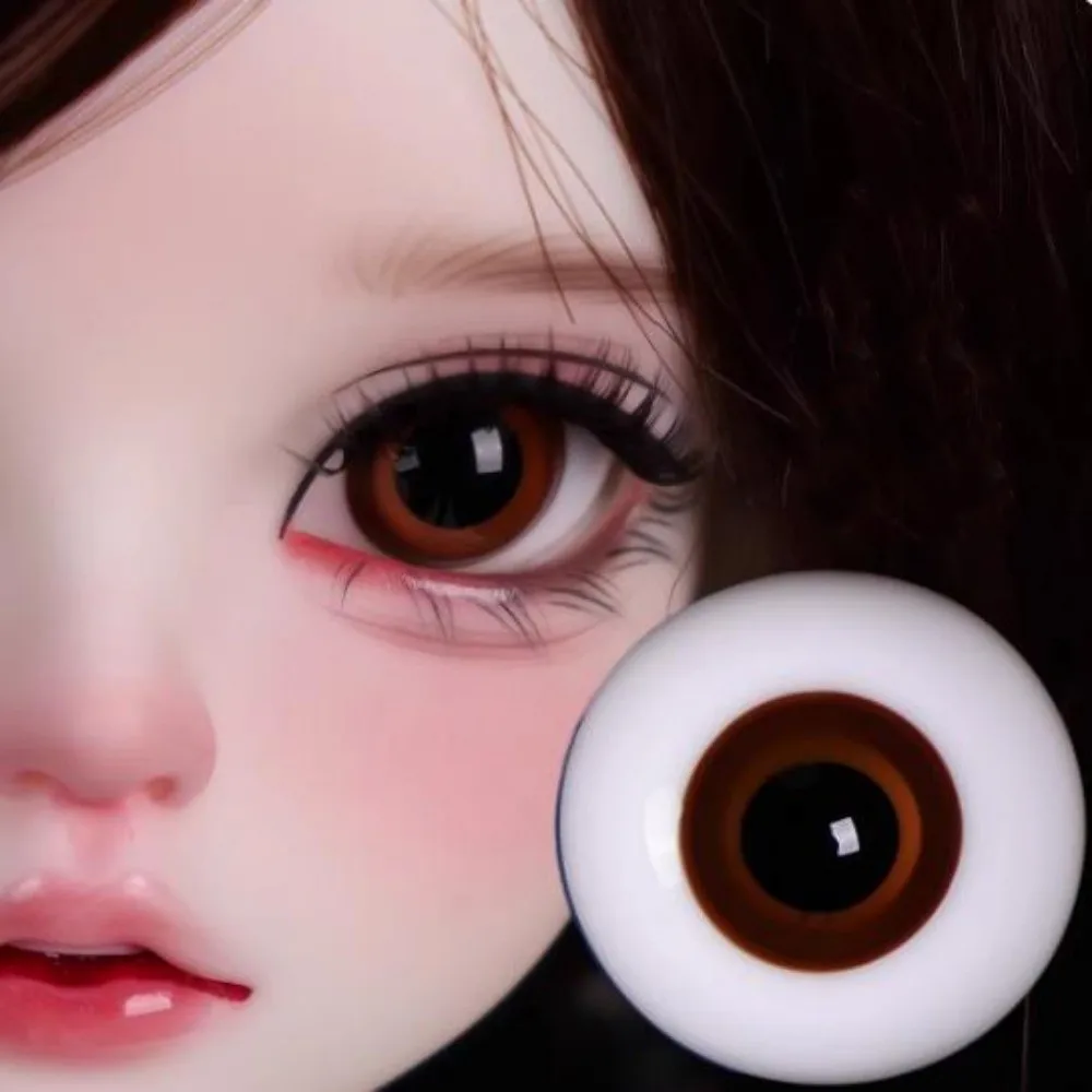 

New 10/18mm Glass Eyes Eyeball Brown Red Blue Cute DIY Doll Making Crafts Safety Animal Toy Accessories For 1/6 BJD Dolls
