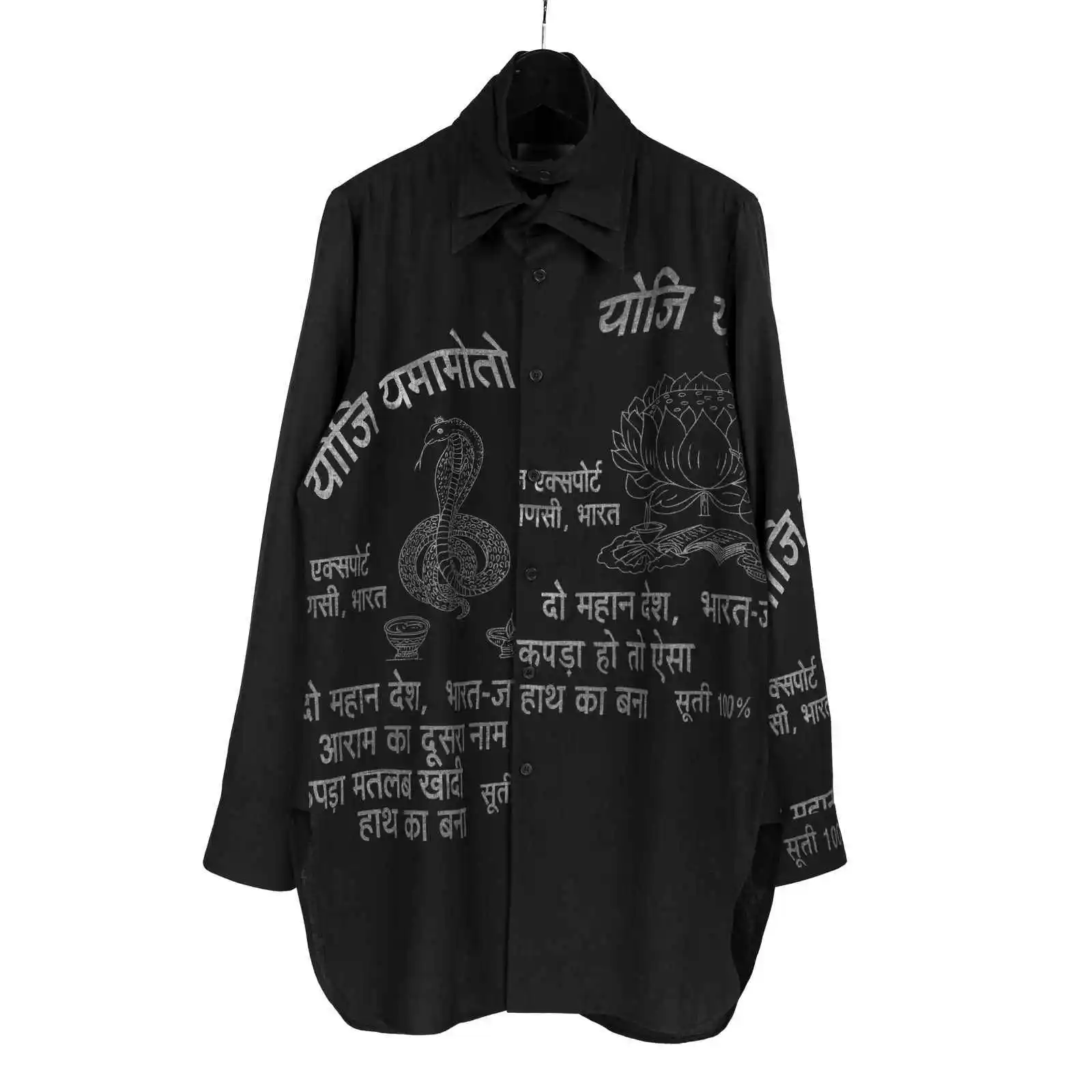 

TOP-YAMAMOTO Japanese original design dark series small black cotton loose long-sleeved shirt shirt