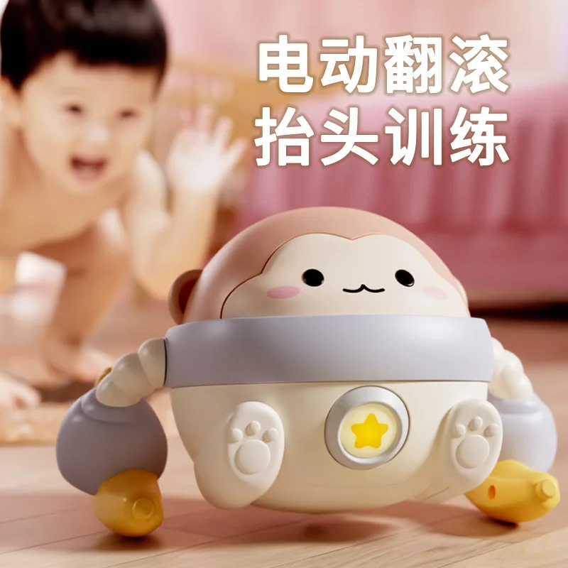 Banane électrique, singe tombant, musique légère, formation tête haute pour bébé, apprentissage à griller, cadeaux, jouets d'éducation précoce