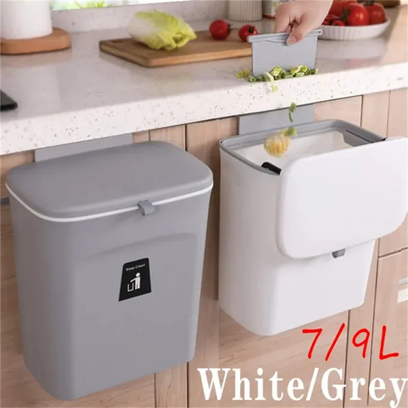 Hanging Trash Can Hanging Garbage Can Lid For Kitchen Cabinet Door Mounted Trash Can Door Trash Can Under Sink Door Trash