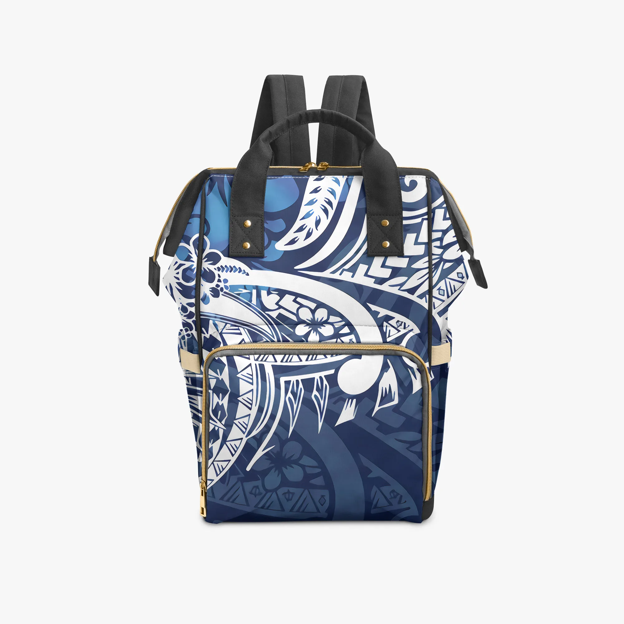 

Полинезийская сумка для мамы, рюкзак на заказ, гавайский дизайн Feiji, этнический узор с принтом, большой вместительный портативный холщовый рюкзак