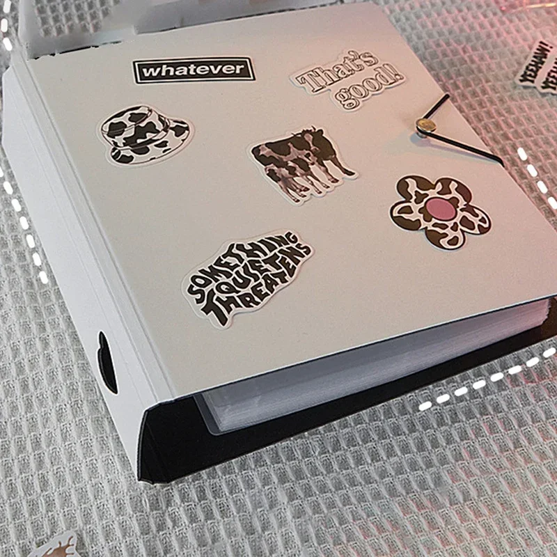 Kawaii A4/a5 Binder Photocard Holder Kpop Idol Photo Album with 25/50Pcs Inner Pages Photocards Collect Book Stationery Holder