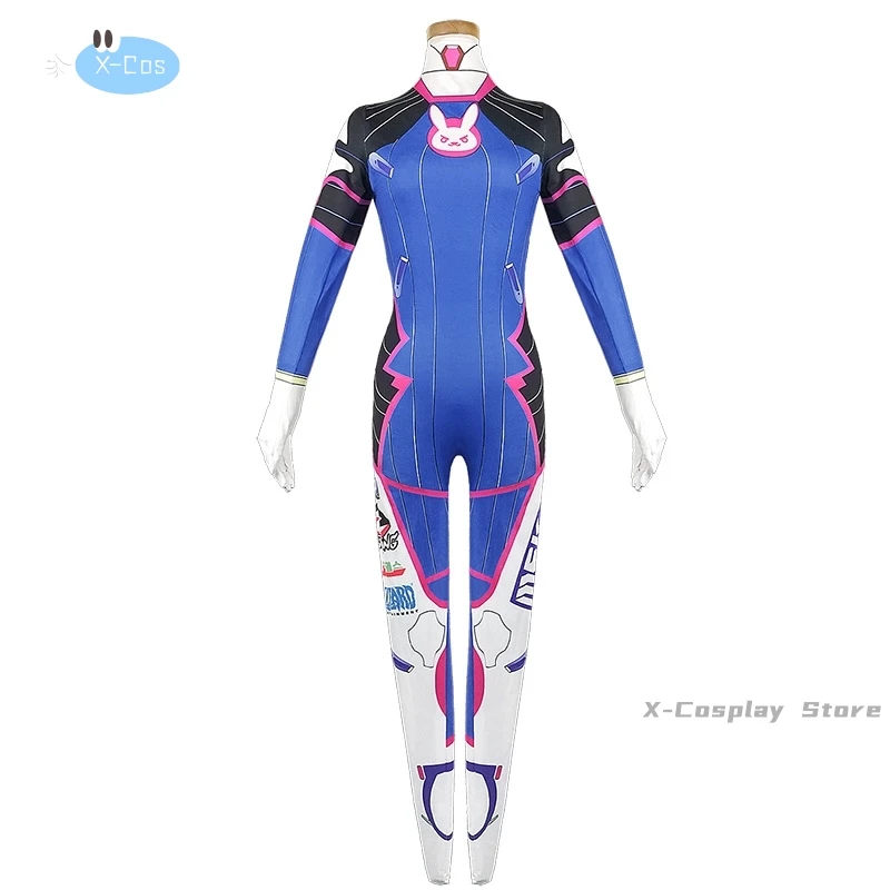Anime Woman Jumpsuit Tights Dva Cosplay Costume Game Zentai Wig Cosplay Props Headphone Suit D.Va Cos Party Halloween Costumes