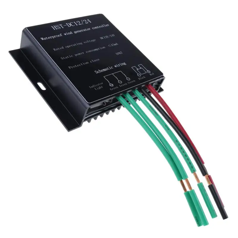 

Контроллер мини-генератора ветряной турбины, контроллер заряда ветряной турбины IP67, водонепроницаемый автоматический контроллер 12 В/24 В 2000 Вт