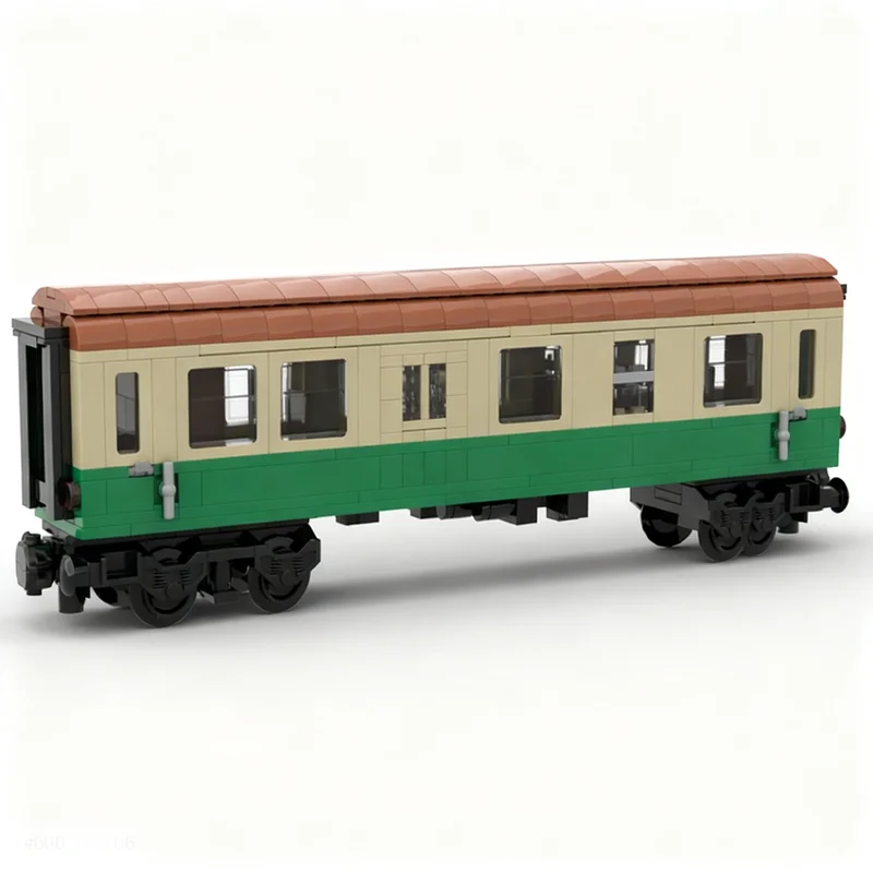 

585PCS MOC City Train Second Class Baggage Halberst Dter Passenger Wagon GDR Model Custom Puzzle DIY Creative Ideas Toys