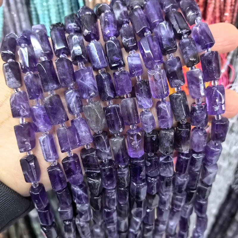 Natürliche Zylinder Stein Perle Bunte Weiße Jaspis Quarz Rohr Charms Perlen Für Schmuck Machen Diy Armbänder Halskette – Detail 29