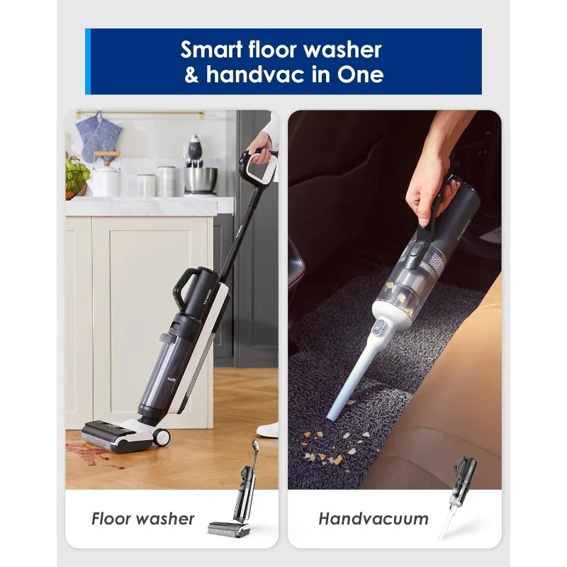 Tineco Smart Wet Dry Vacuum Cleaners, Floor Cleaner Mop 2-in-1 Cordless Vacuum for Multi-Surface, Lightweight and Handheld