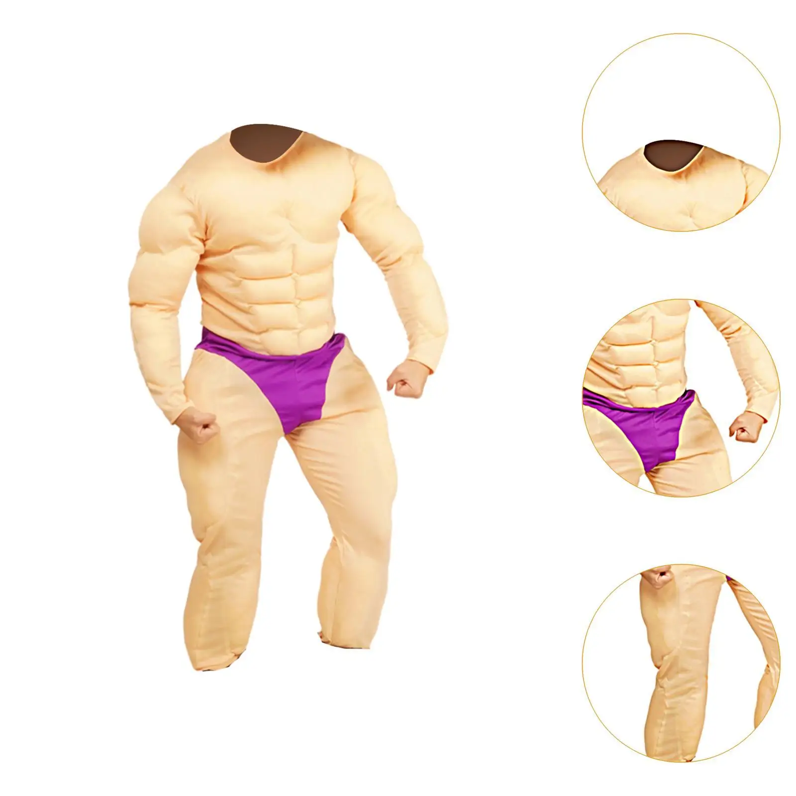 Costume Drôle Imbibé de Muscles pour Halloween, ixd'Événements à Thème de Carnaval