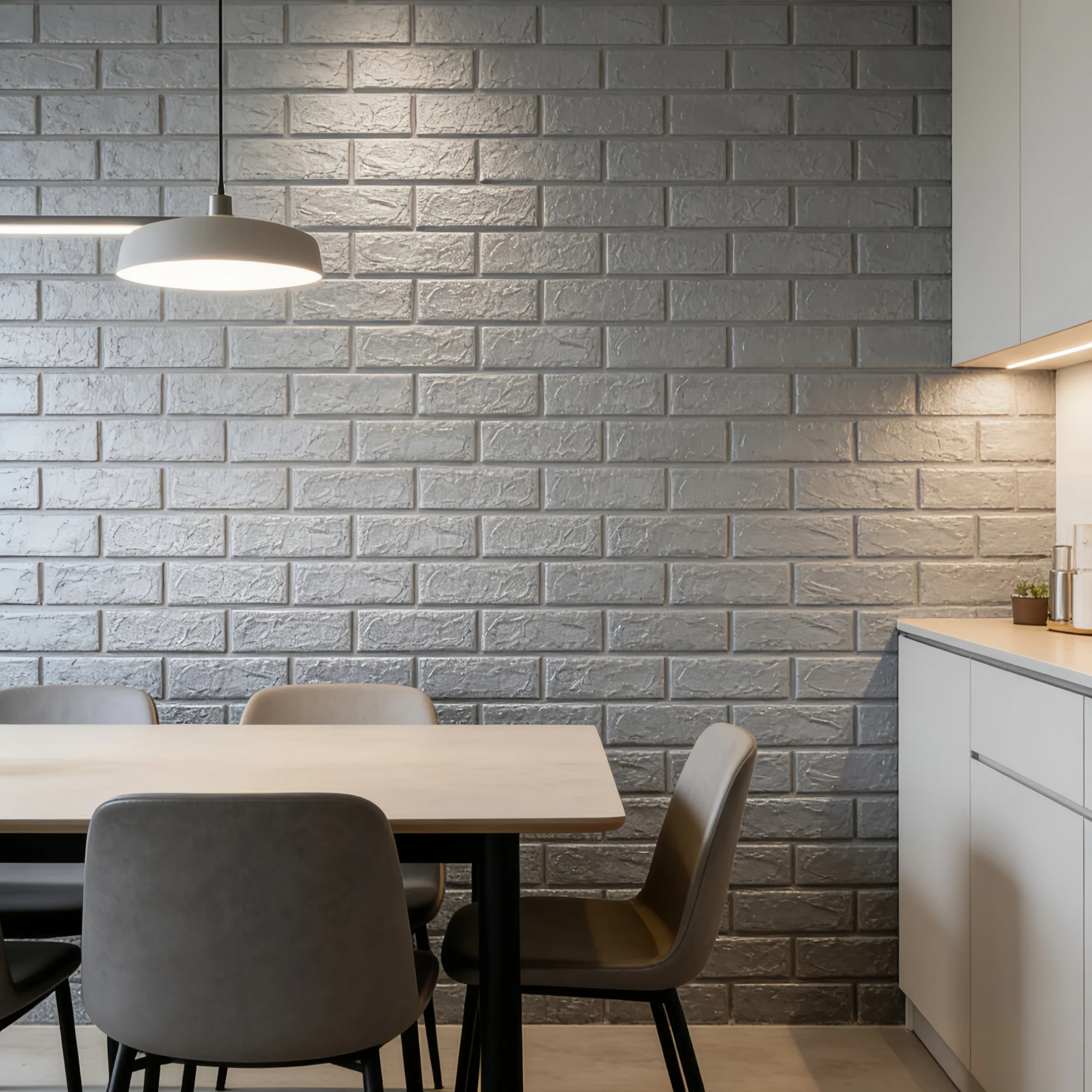 Stain Resistant Waterproof Grey Brick 3D Wallpaper 38.5cmx35cm Wall Sticker Simple Home Indoor Room Wall Decoration