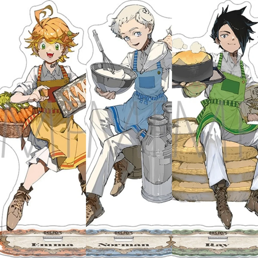 15cm Anime cute The Promised Neverland Acrylic Keychain Characters Ornament Accessories Christmas Collection Gift