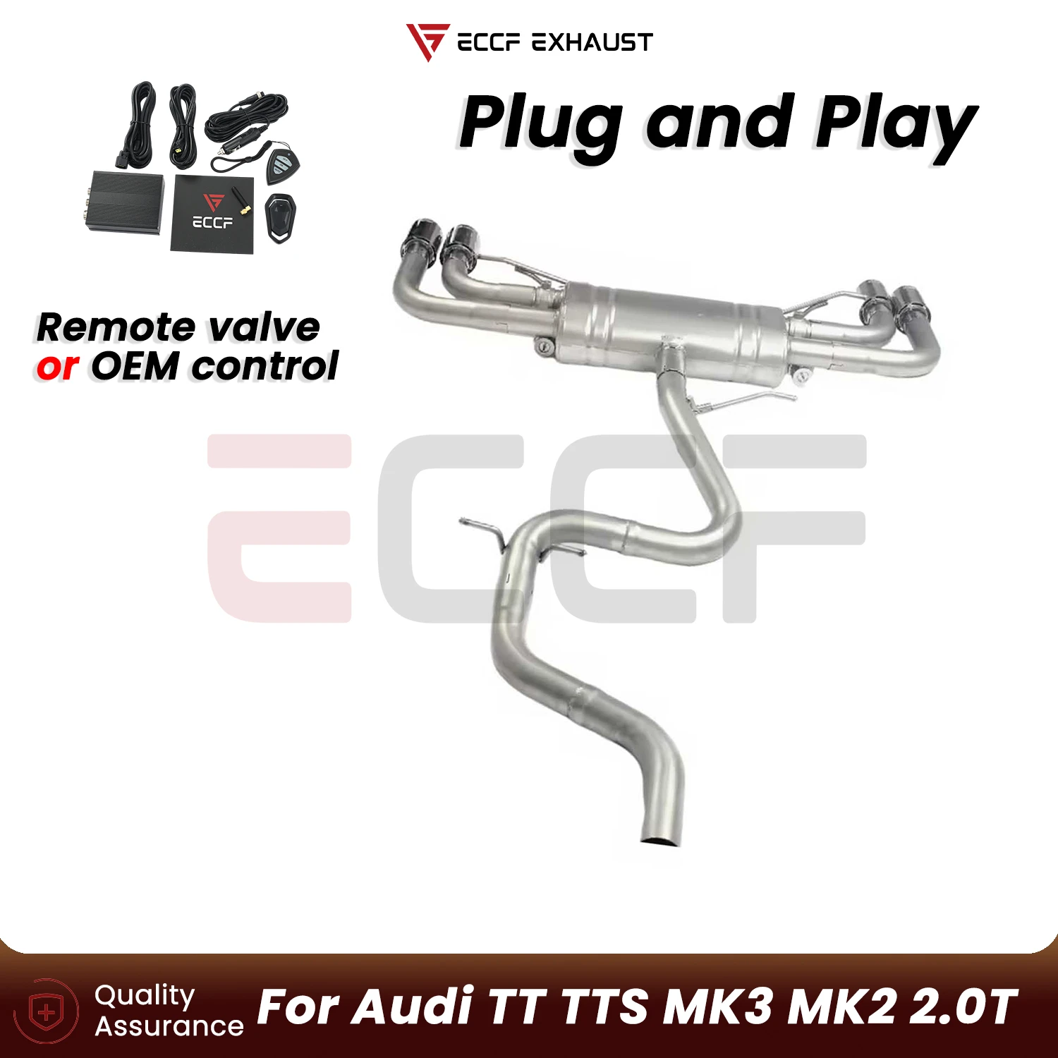 

Aggressive Exhaust Sound Catback exhaust system FOR Audi TT TTS MK3 MK2 2.0T SS304 Plug and Play Performance Upgrade