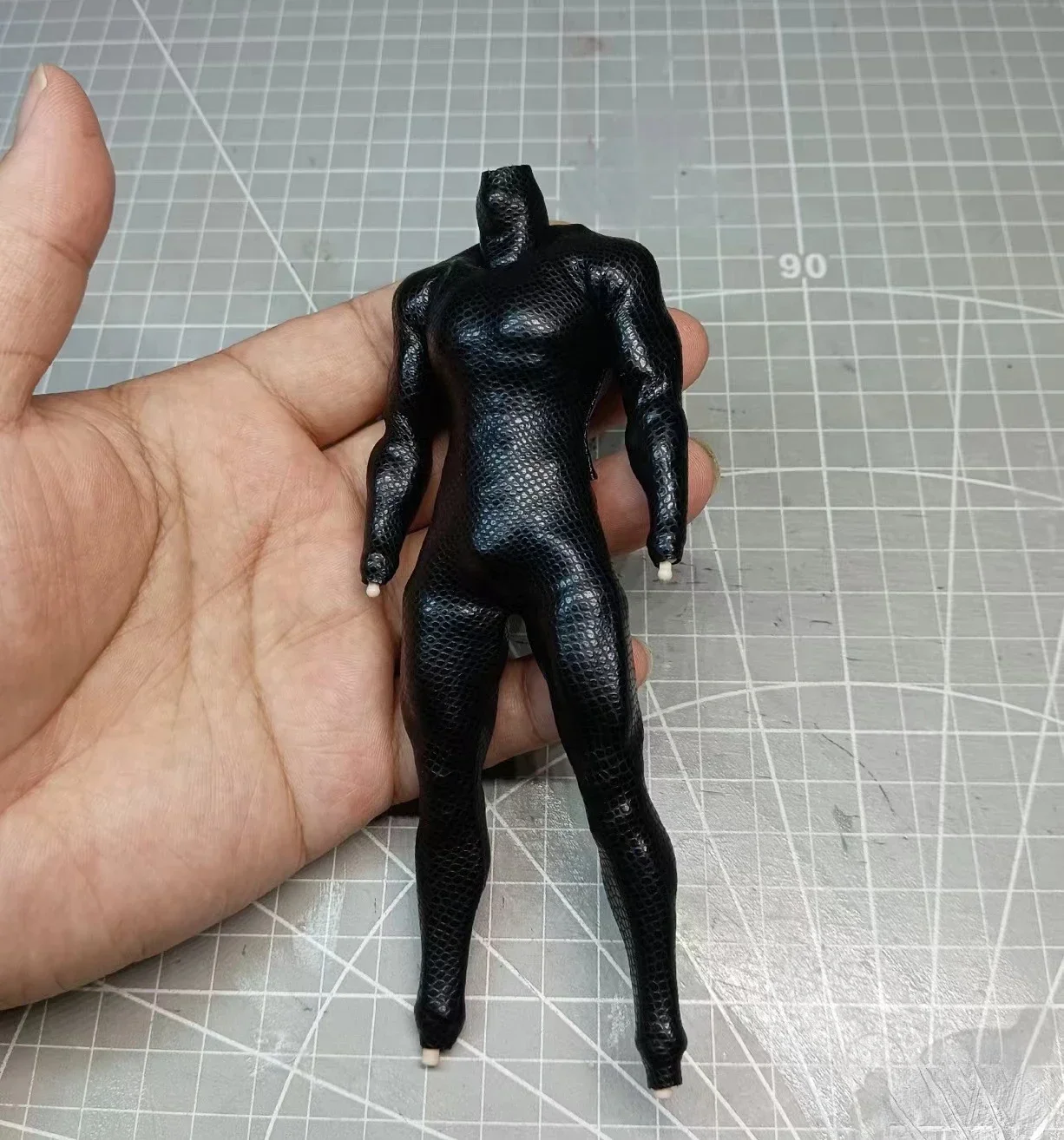 1/12 Scale Black Tight Scaled Jumpsuit Model for 6'' RomankeyxCOWL