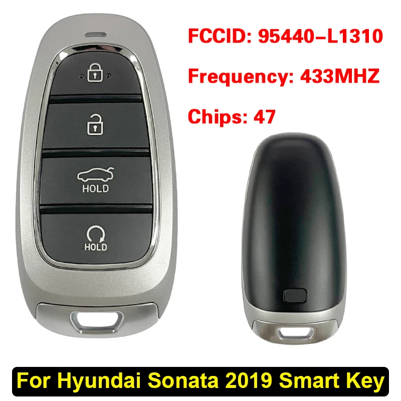 

CN020245 Смарт-брелок послепродажного обслуживания для Hyundai Sonata 2019 433 МГц ID47 Чип FCC ID: FOB-4F260 Артикул: 95440-L1310