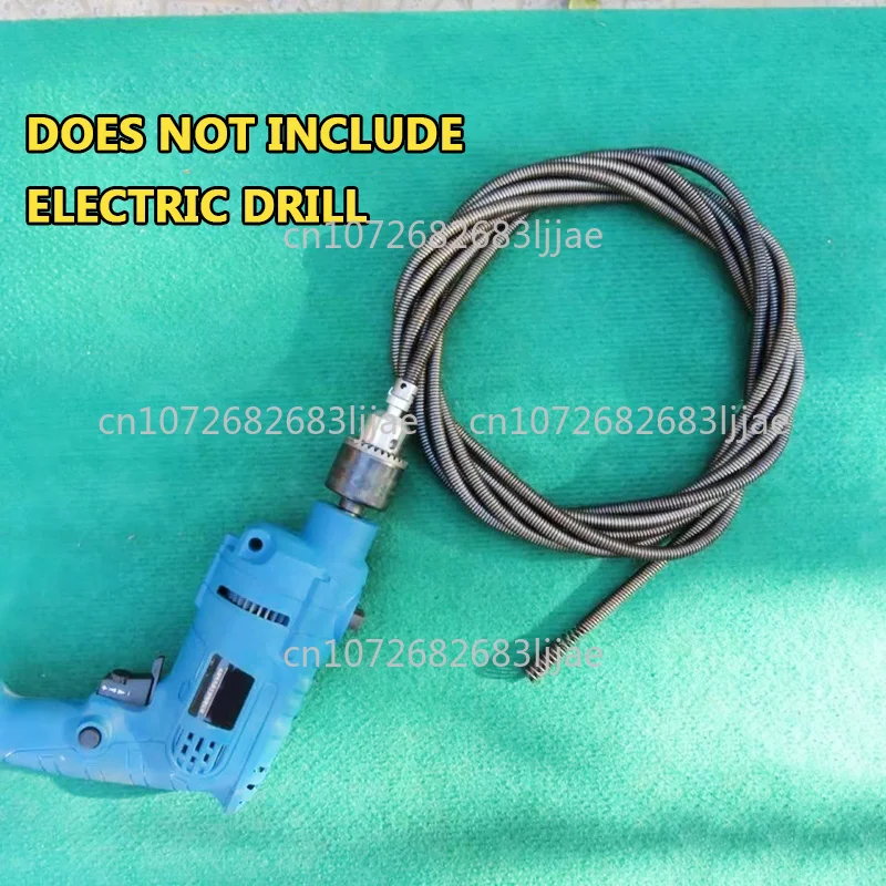 

FF 10M Pipe Household Electric Drill Drain Pipe Unblocking Spring Sink Cleaner Kitchen Toilet Sewer Unblocking Tool