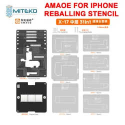 Analyste de Reballing de plate-forme de Stbbles de couche intermédiaire X-16 d'IP d'AMAOE pour l'iPhone X XS XSMAX 11 12 13 14 15 16 séries pro/mini plus Max