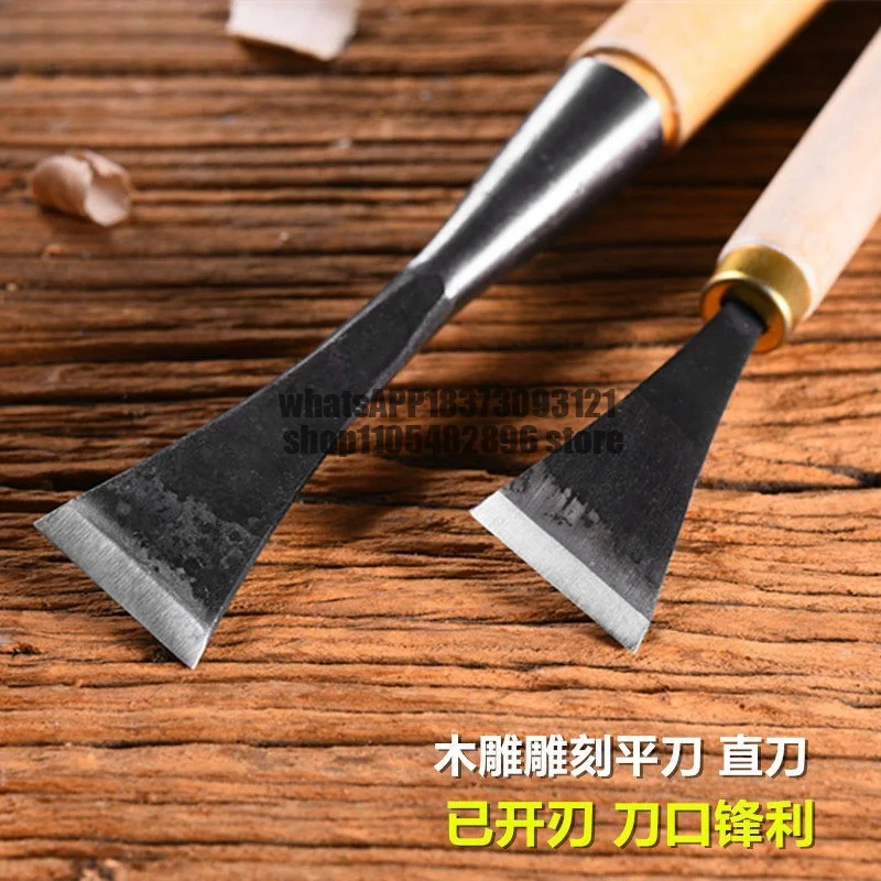 Woodworking tool wood hand carving wood carving tool chisel straight single handle