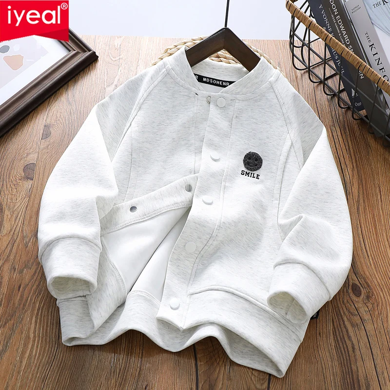 IYEAL Kids Boys' Causal Fashionable Coat 2024 Autumn/Winter Boys/Girls  coat Youth fashion baseball uniform 4-14 Years Old