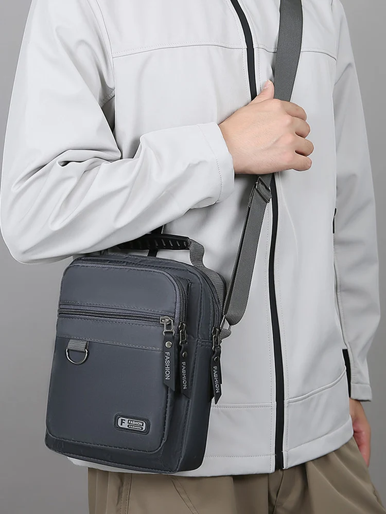 

Ox Cloth Men's Crossbody Bag Waterproof Thiened Casual Faion Portable Single oulder Bag Wear-resistant Leisure Bag
