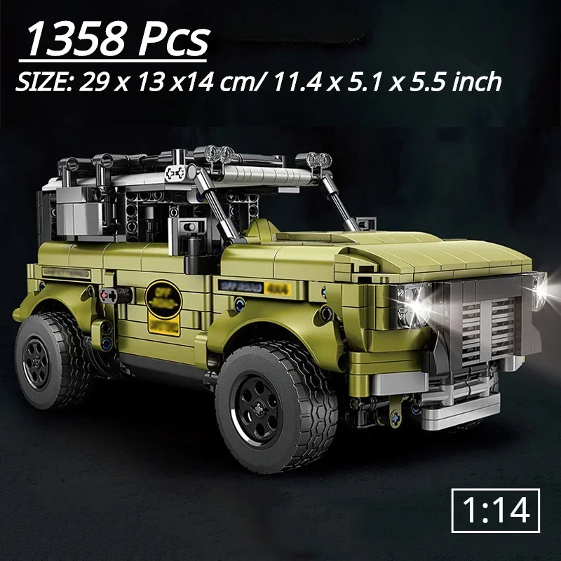 Ultimate 1358-Piece Off-Road Vehicle Building Blocks Set - 1:14 Scale, High Difficulty Assembly Model - deal Holiday  Gift