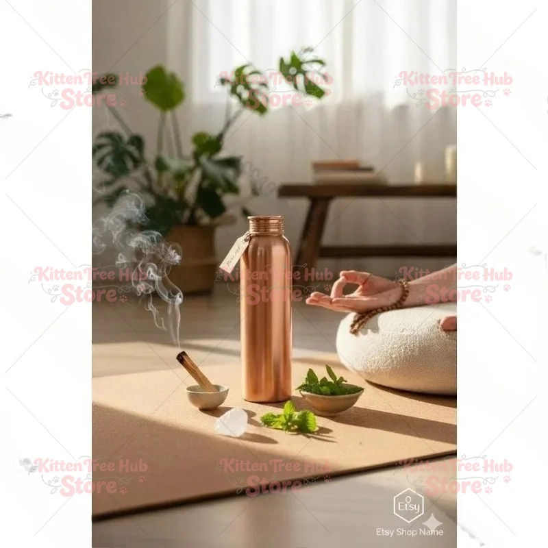Handmade Pure Copper Copper Water Bottle Outdoor Sports Yoga Pot Cold Water Cup South East Asia Water Bottle