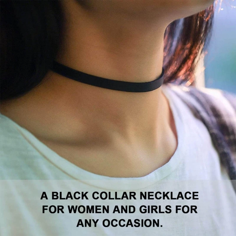 Chic Black Choker Bundle 4 Fashion forward Necklaces Accessories Stylish Collarbone Chain Neck Jewelry Neckchains Piece