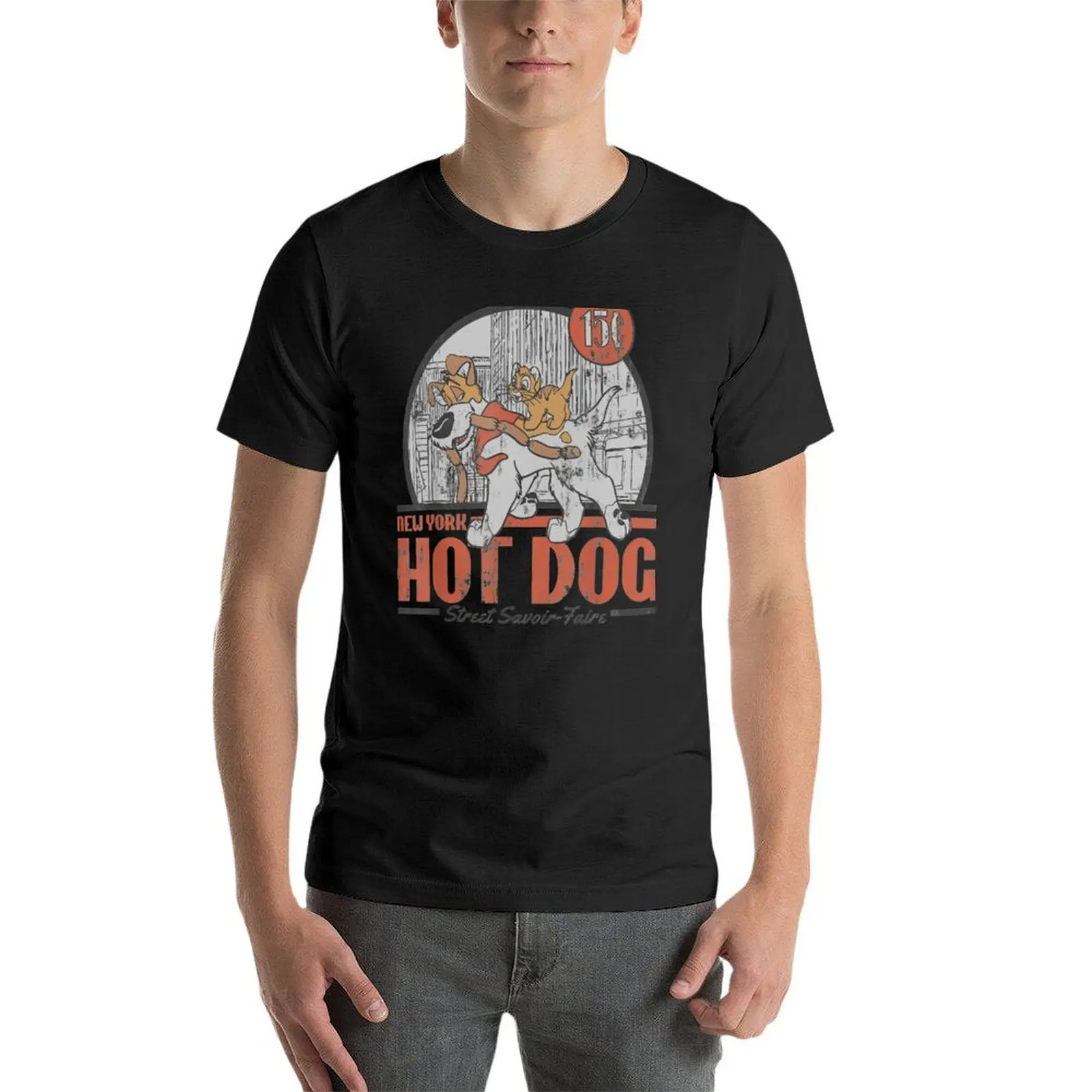 Oliver & Company New York Hot Dog Poster T-Shirt cute clothes oversizeds customs design your own plain men clothing
