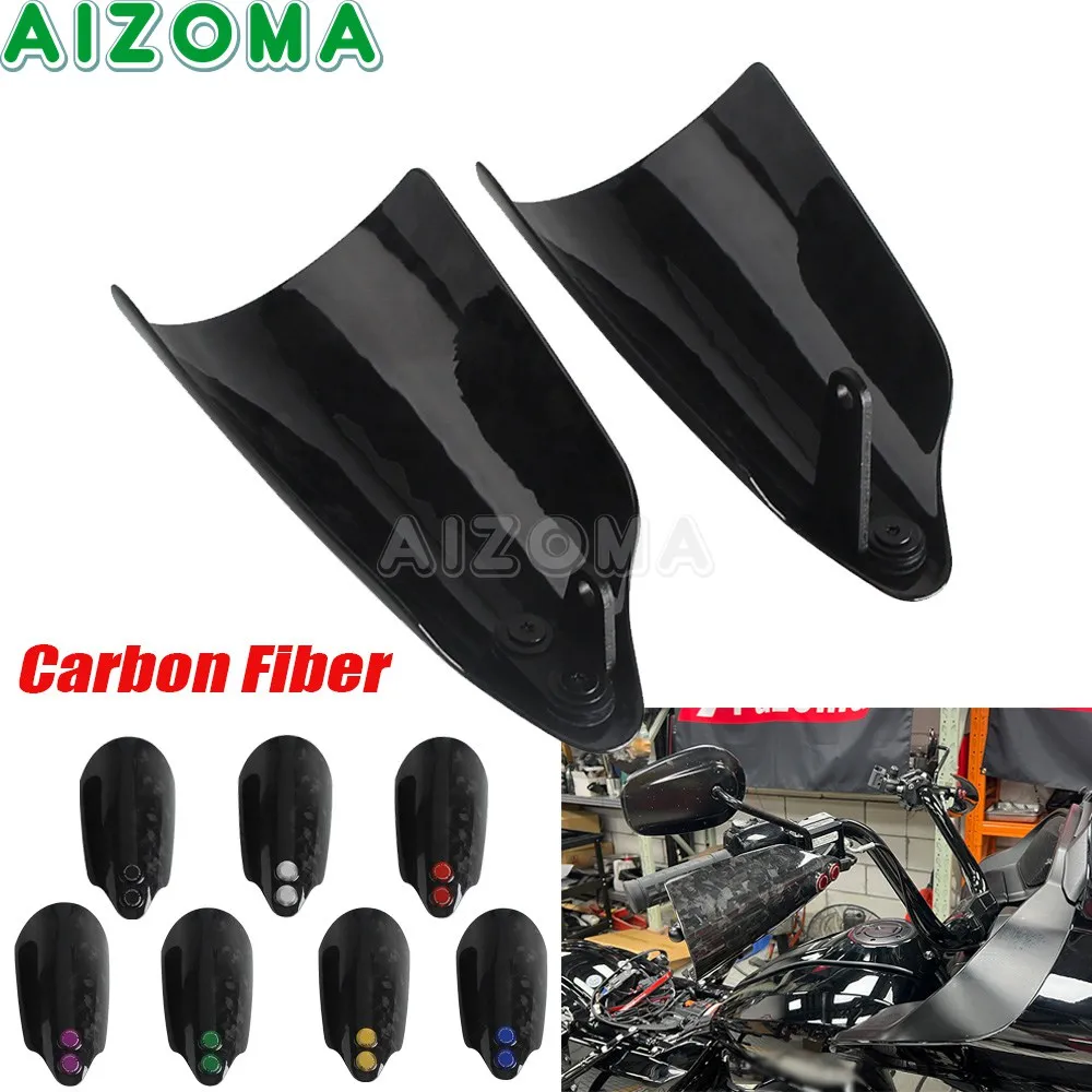 Carbon Handguard Shield Motorcycle Handlebar Falling Protection Hand Cover Guards For Harley Touring Road King CVO/SE FLHRSE 4/5