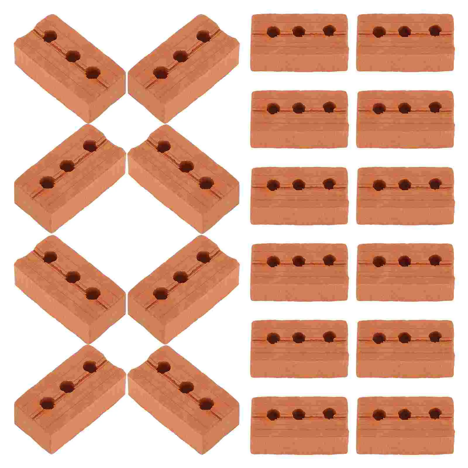 50 Pcs Mini Bricks Model Kit Clay Tile Manual DIY Miniature Models Building Blocks Dolls Craft